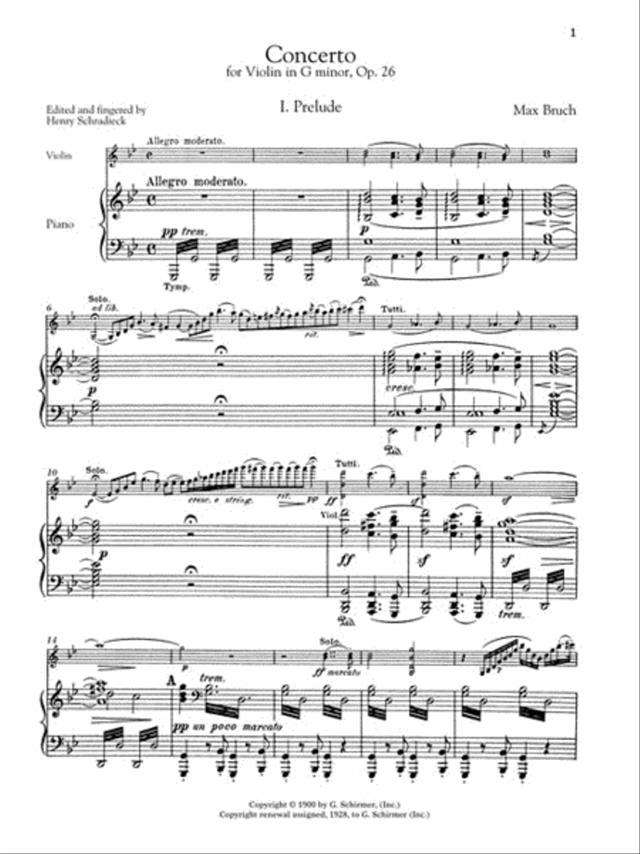 Three Romantic Violin Concertos: Bruch, Mendelssohn, Tchaikovsky Violin Solo scores gallery preview page 4