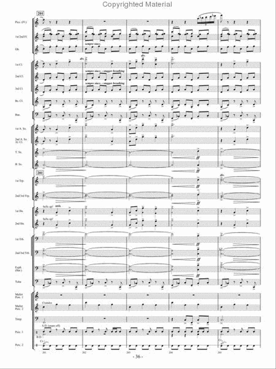 Beyond the Breaking Tides Concert Band scores gallery preview page 35