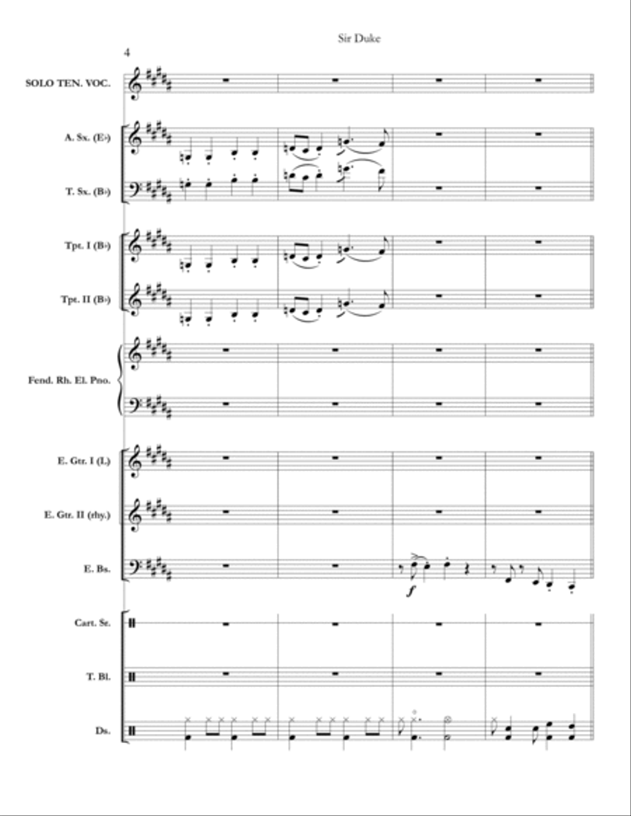 Sir Duke Sir Duke Large Ensemble scores gallery preview page 4