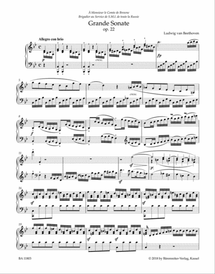 Grande Sonate for Pianoforte in B-flat major, op. 22 Piano Solo scores gallery preview page 2