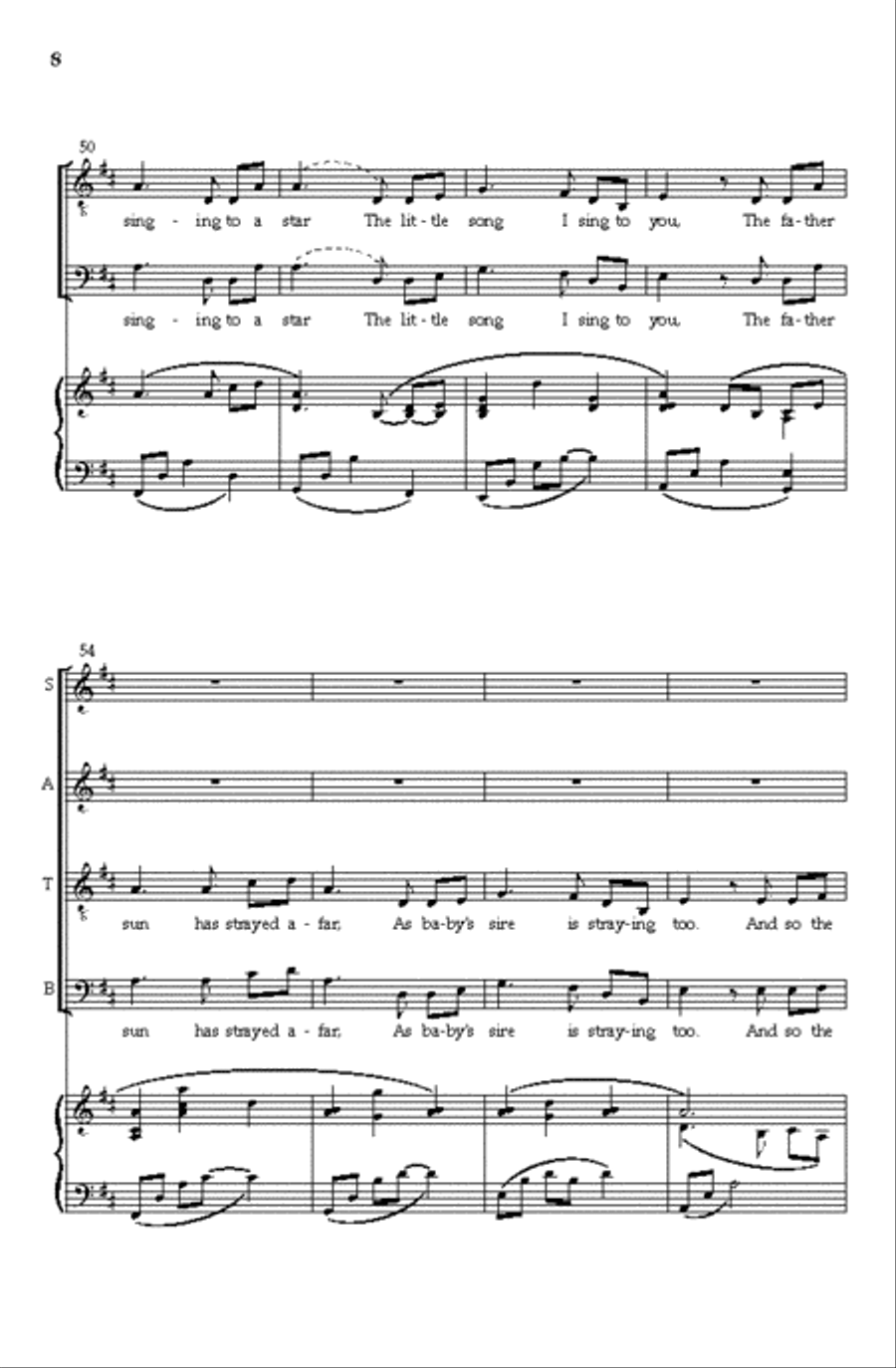 A Lullaby (Vocal Score) Divisi scores gallery preview page 7