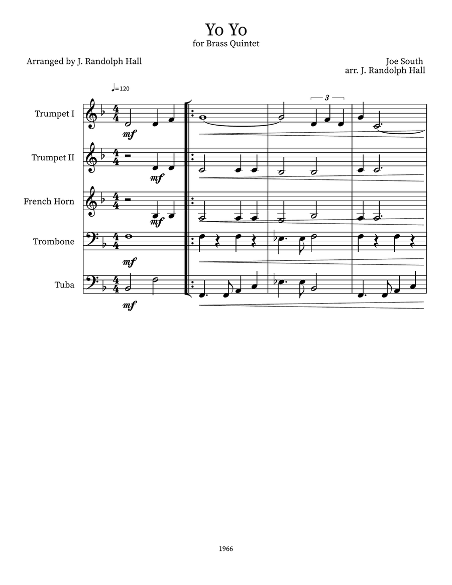 Yo Yo Yo Yo Small Ensemble scores gallery preview page 1