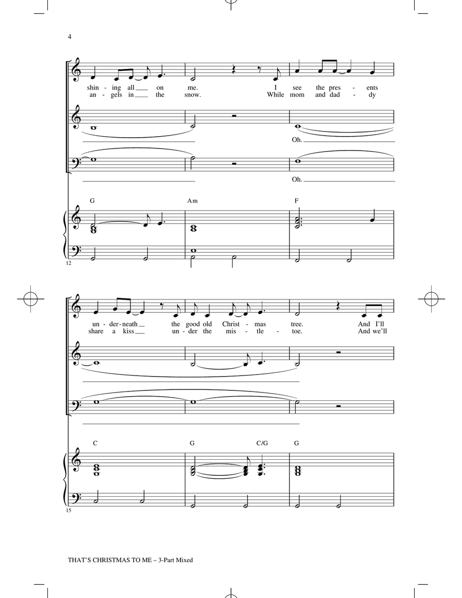 That's Christmas To Me (arr. Audrey Snyder) 3-Part scores gallery preview page 2
