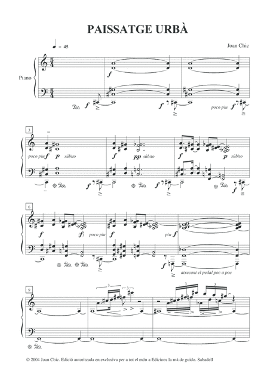 Paissatge urbà Piano Solo scores gallery preview page 5