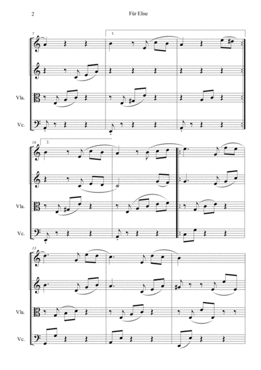 Fur Elise - String Quartet Arrangement image number null