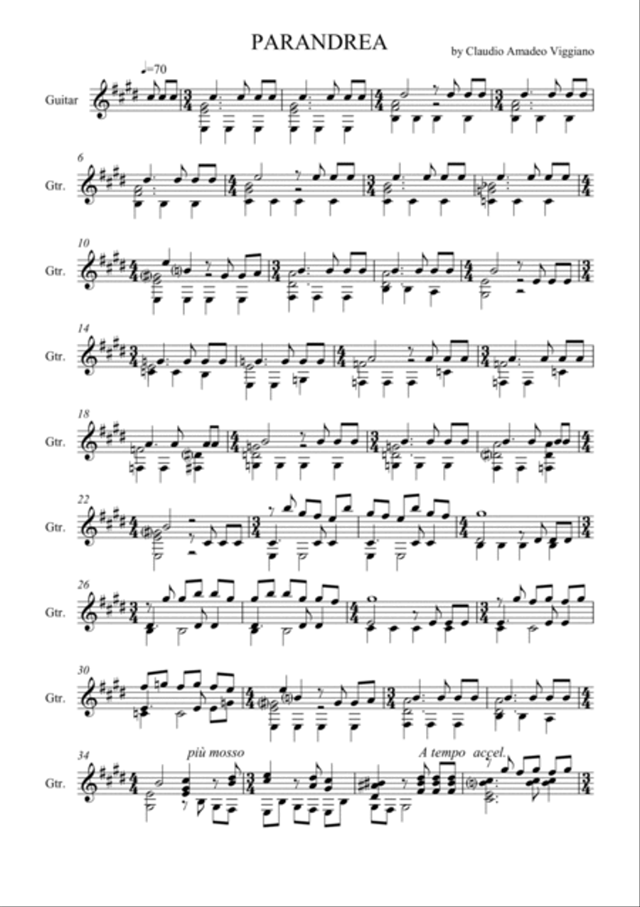 PARANDREA PARANDREA Acoustic Guitar scores gallery preview page 2