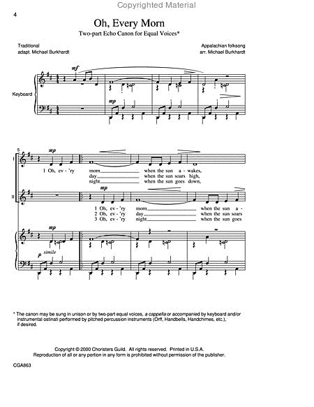Three Canonic Folksongs for Young Singers