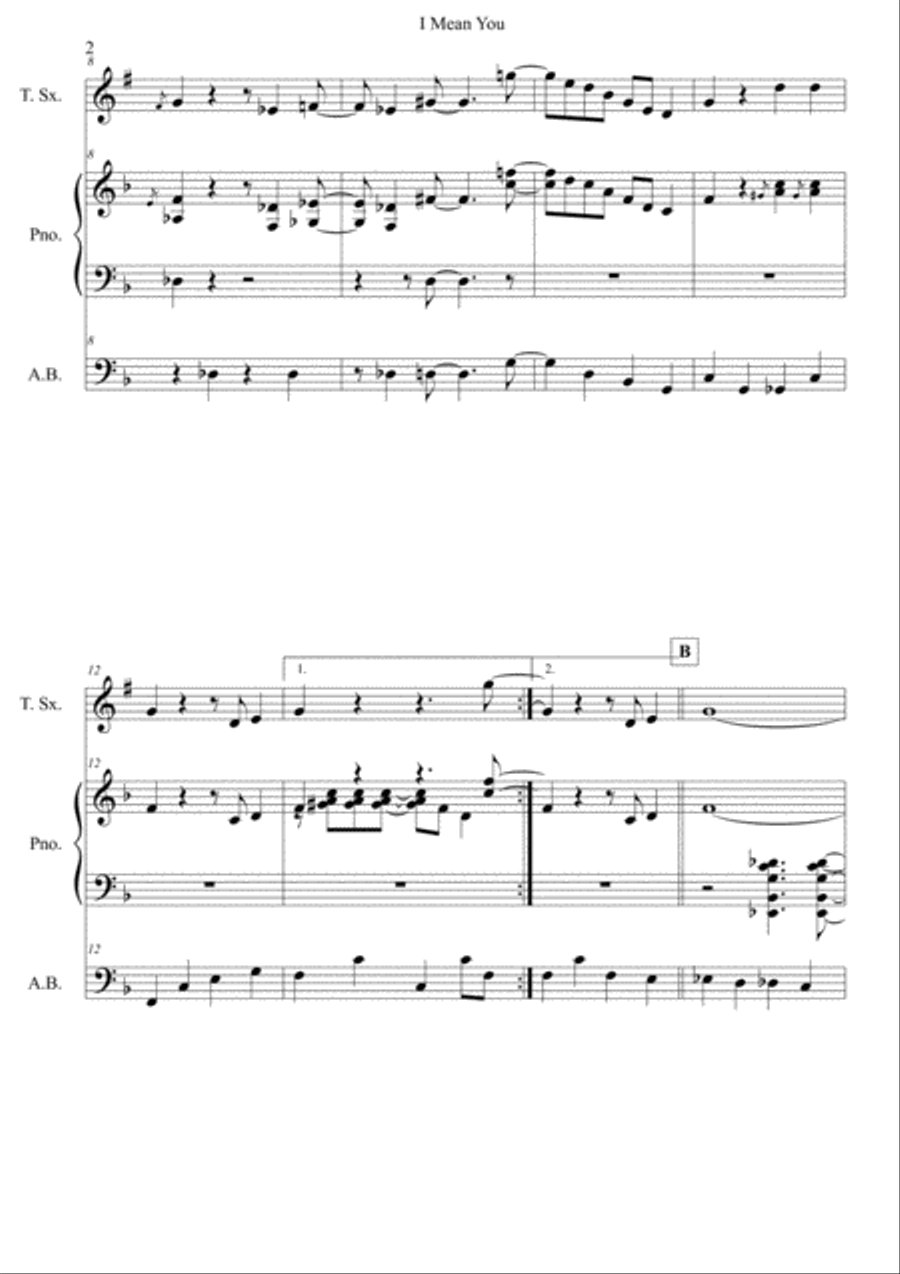 I Mean You Small Ensemble scores gallery preview page 2