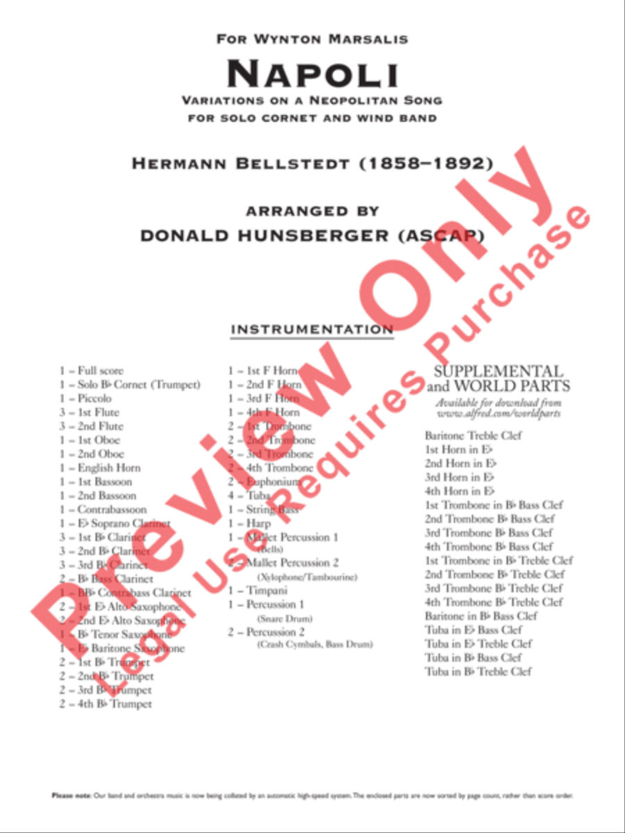 Napoli Concert Band scores gallery preview page 2
