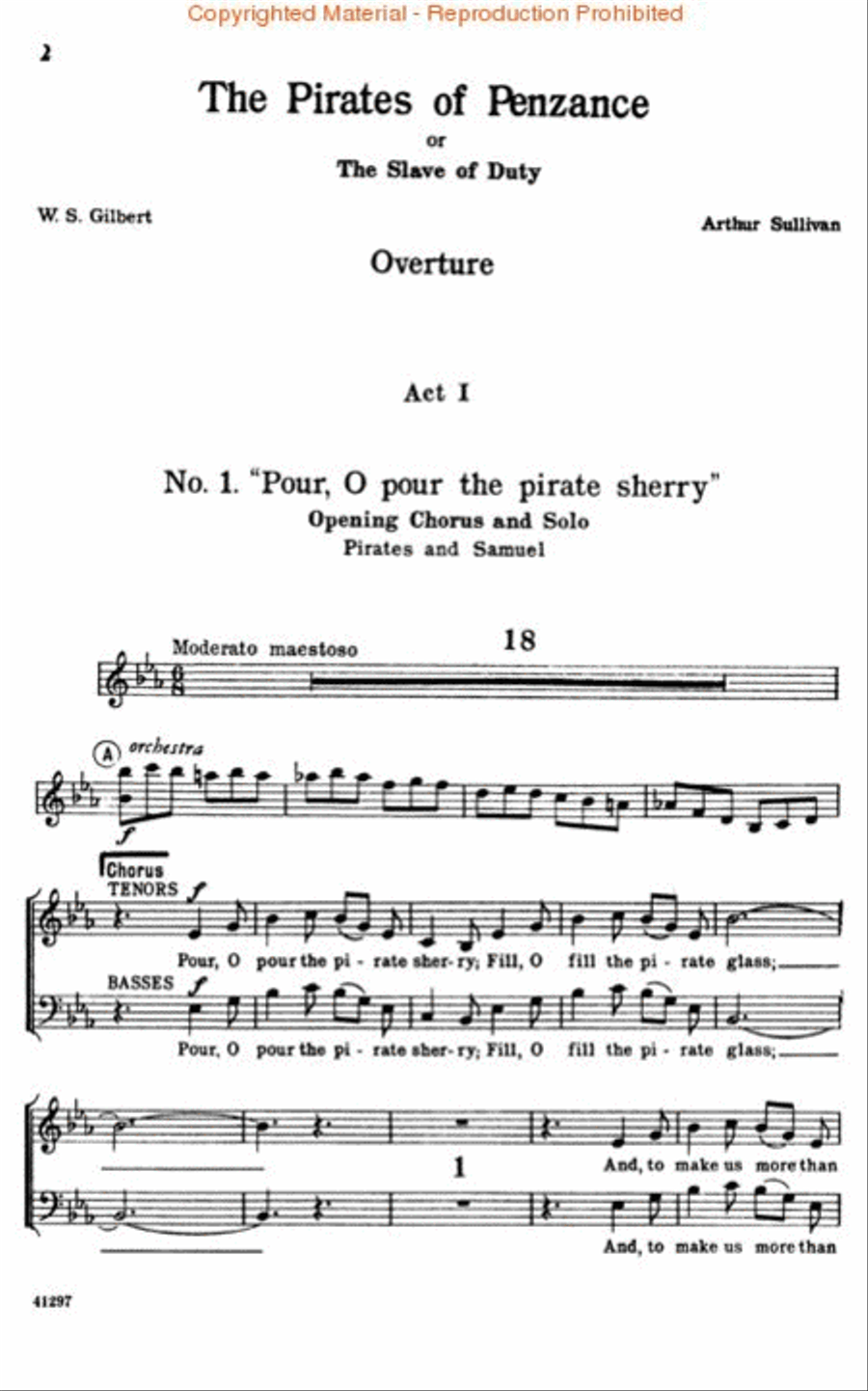 The Pirates of Penzance 4-Part scores gallery preview page 3