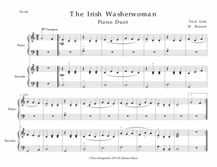 Book cover for The Irish Washerwoman Piano Duet