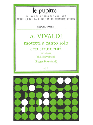 Book cover for Motetti A Canto Solo Con Stromenti Cordes/cht/continuo/ption (lp7)/volume 1