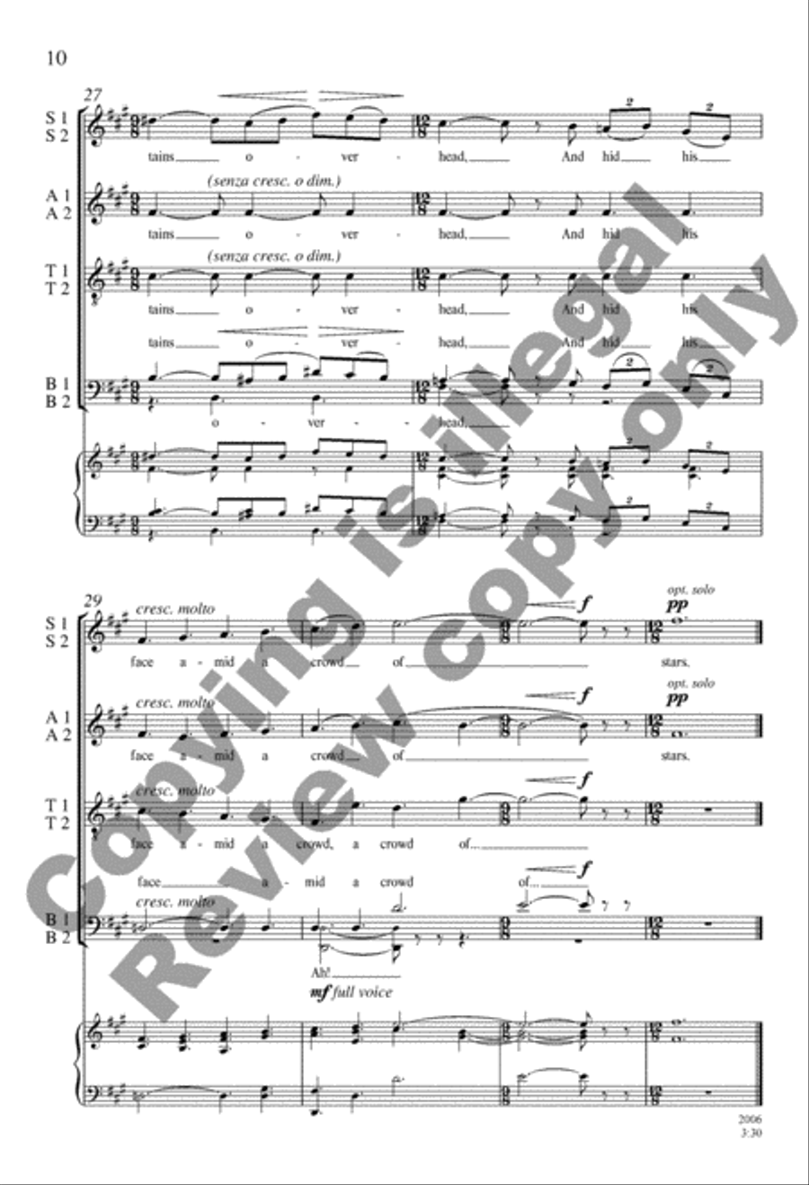 When You Are Old 4-Part scores gallery preview page 10