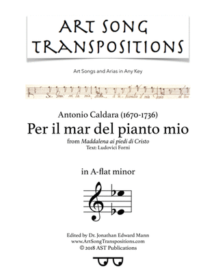 CALDARA: Per il mar del pianto mio (transposed to A-flat minor)