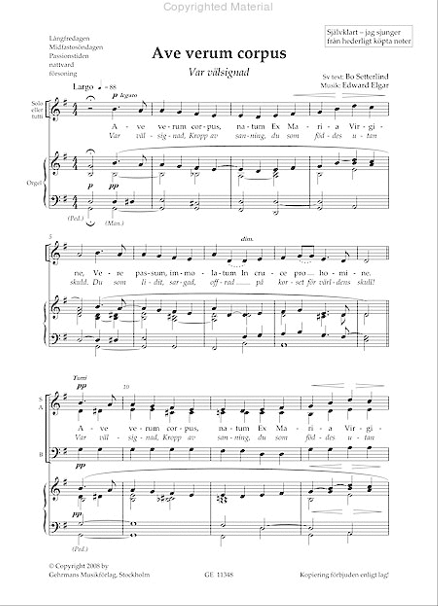 Ave verum corpus 3-Part scores gallery preview page 2