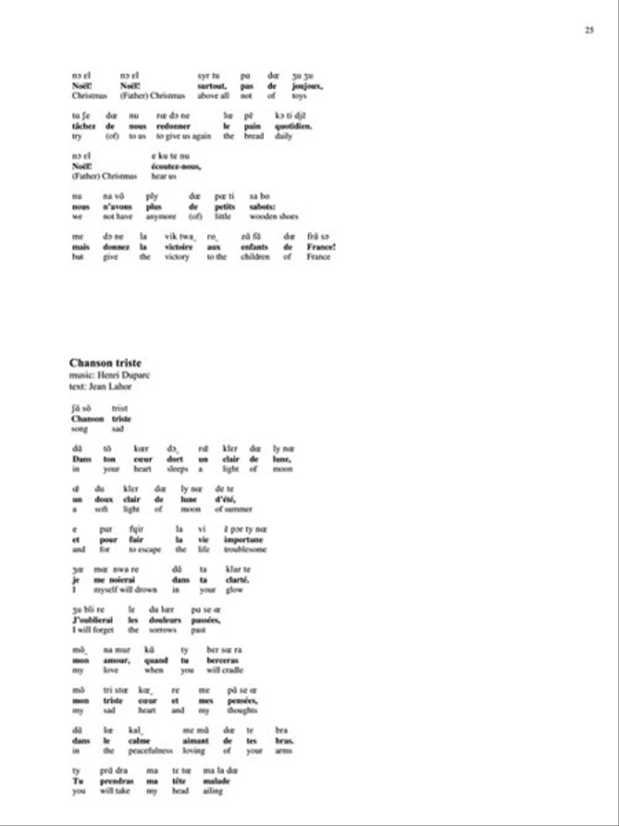 The French Song Anthology - Pronunciation Guide Voice scores gallery preview page 5