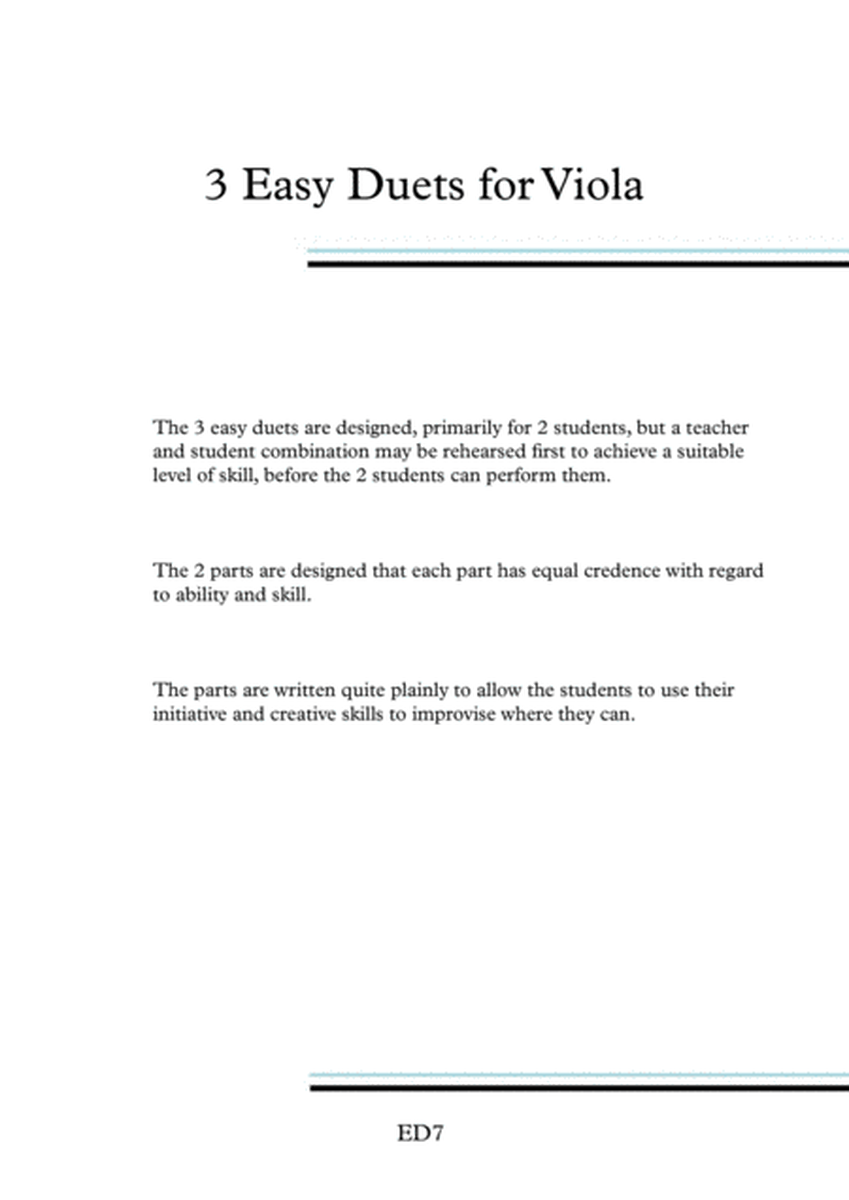 3 Easy Duets for Viola image number null