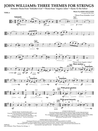 John Williams: Three Themes for Strings (arr. John Moss) - Viola