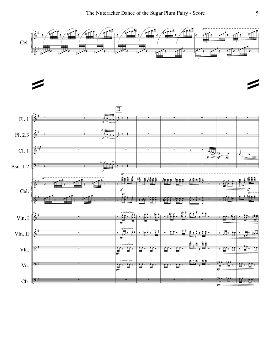 Dance of the Sugar Plum Fairy from The Nutcracker for Full Orchestra Full Orchestra scores gallery preview page 5
