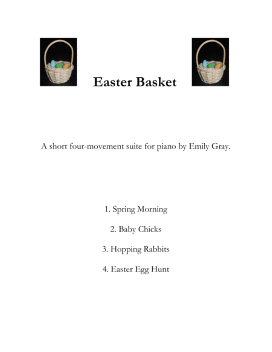 Easter Basket (Version in C) Piano Solo scores gallery preview page 1