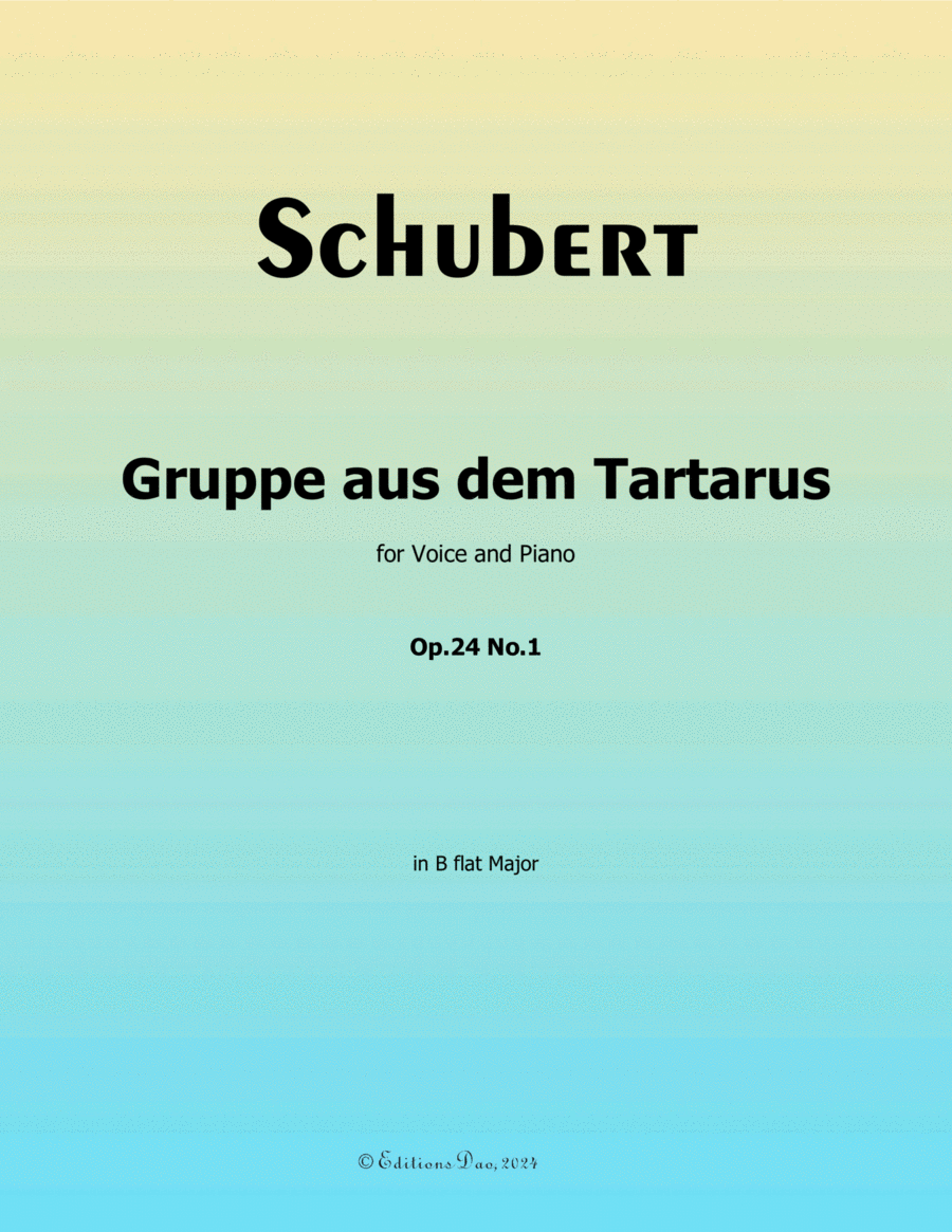 Gruppe aus dem Tartarus, by Schubert, Op.24 No.1, in B flat Major Voice scores gallery preview page 1