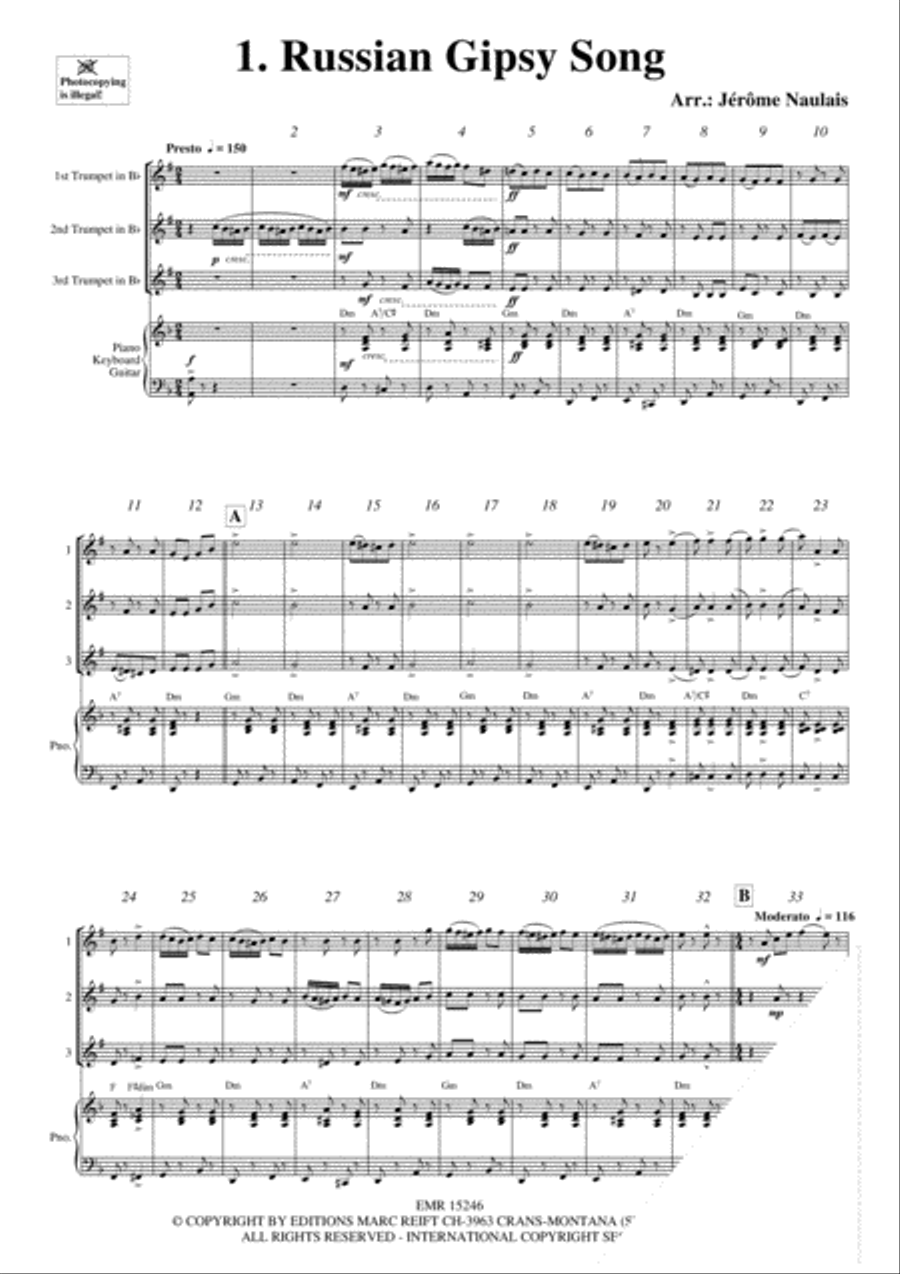 3 Trumpets & Piano Vol. 2 Trumpet Trio scores gallery preview page 3