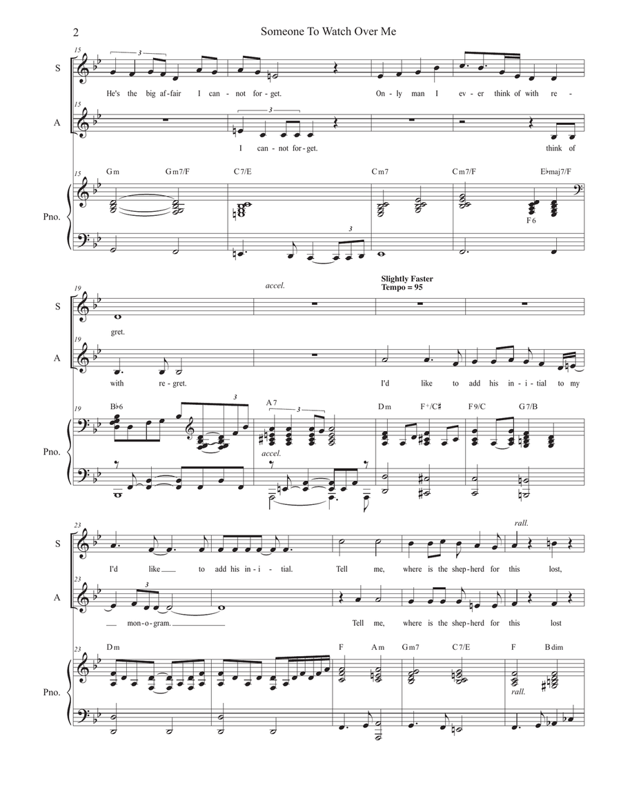 Someone To Watch Over Me Someone To Watch Over Me Alto Voice scores gallery preview page 2