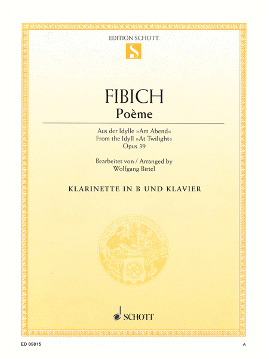 Poeme Clarinet Solo scores gallery preview page 1