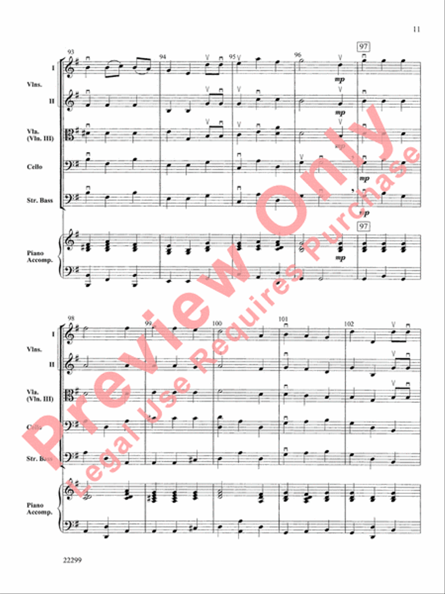 String a Song of Christmas String Orchestra scores gallery preview page 12