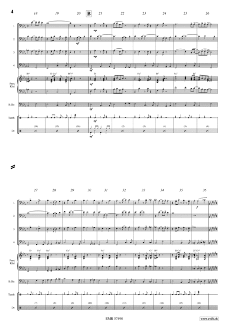 Mack The Knife Trombone Quartet scores gallery preview page 4