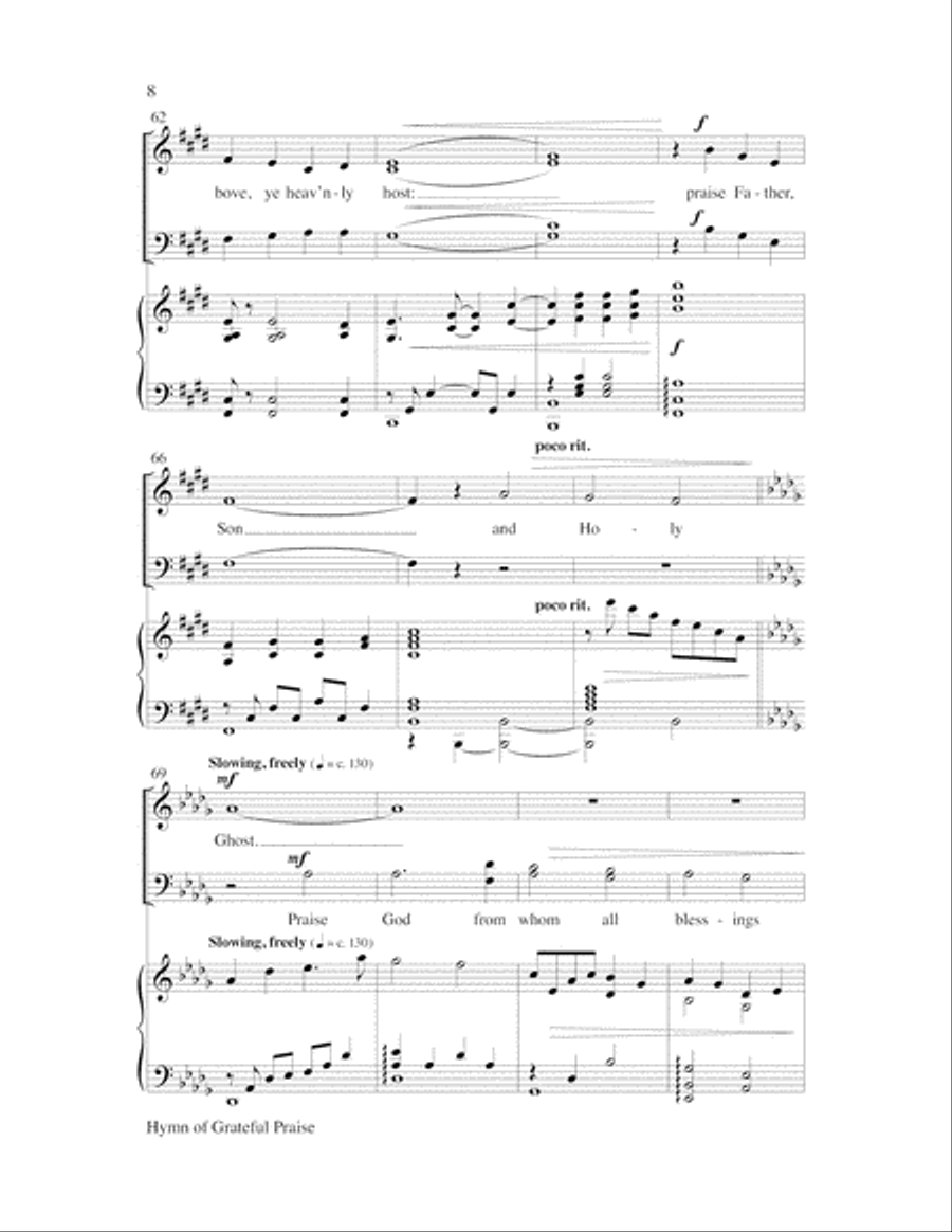 Hymn of Grateful Praise Hymn of Grateful Praise Choir scores gallery preview page 8