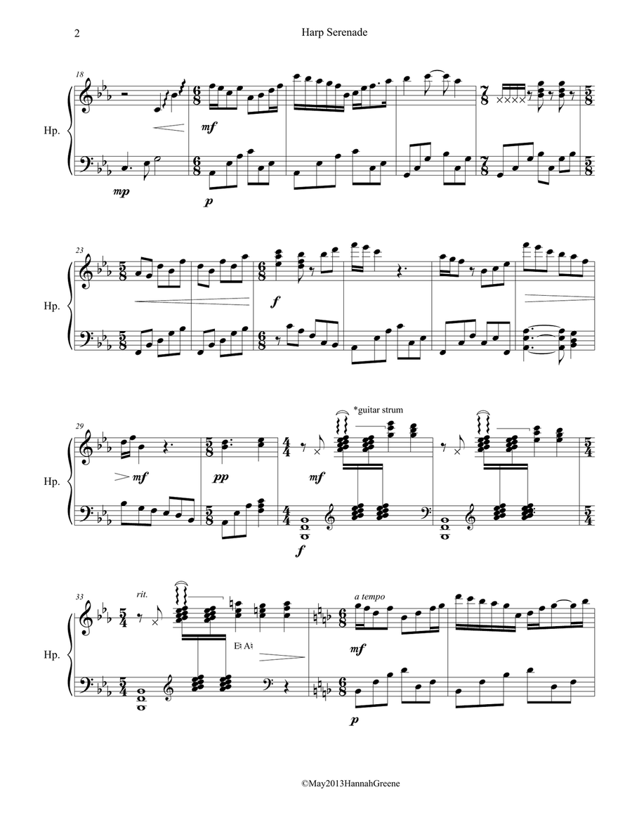 Harp Serenade and Disintegration Harp scores gallery preview page 3