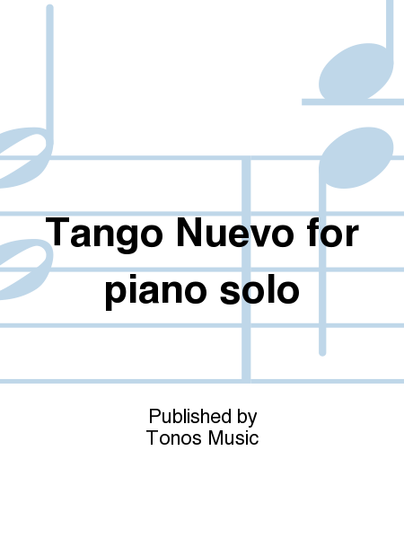Tango Nuevo for piano solo image number null
