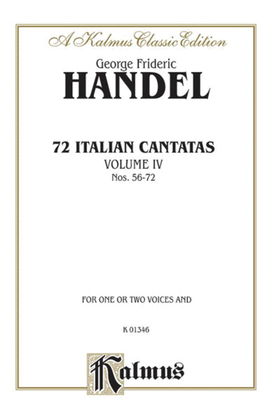 Book cover for 72 Italian Cantatas for Soprano or Alto, Nos. 56-72, Volume 4