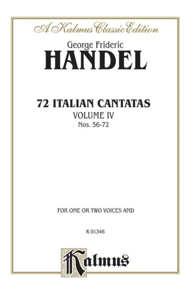 72 Italian Cantatas for Soprano or Alto, Nos. 56-72, Volume 4