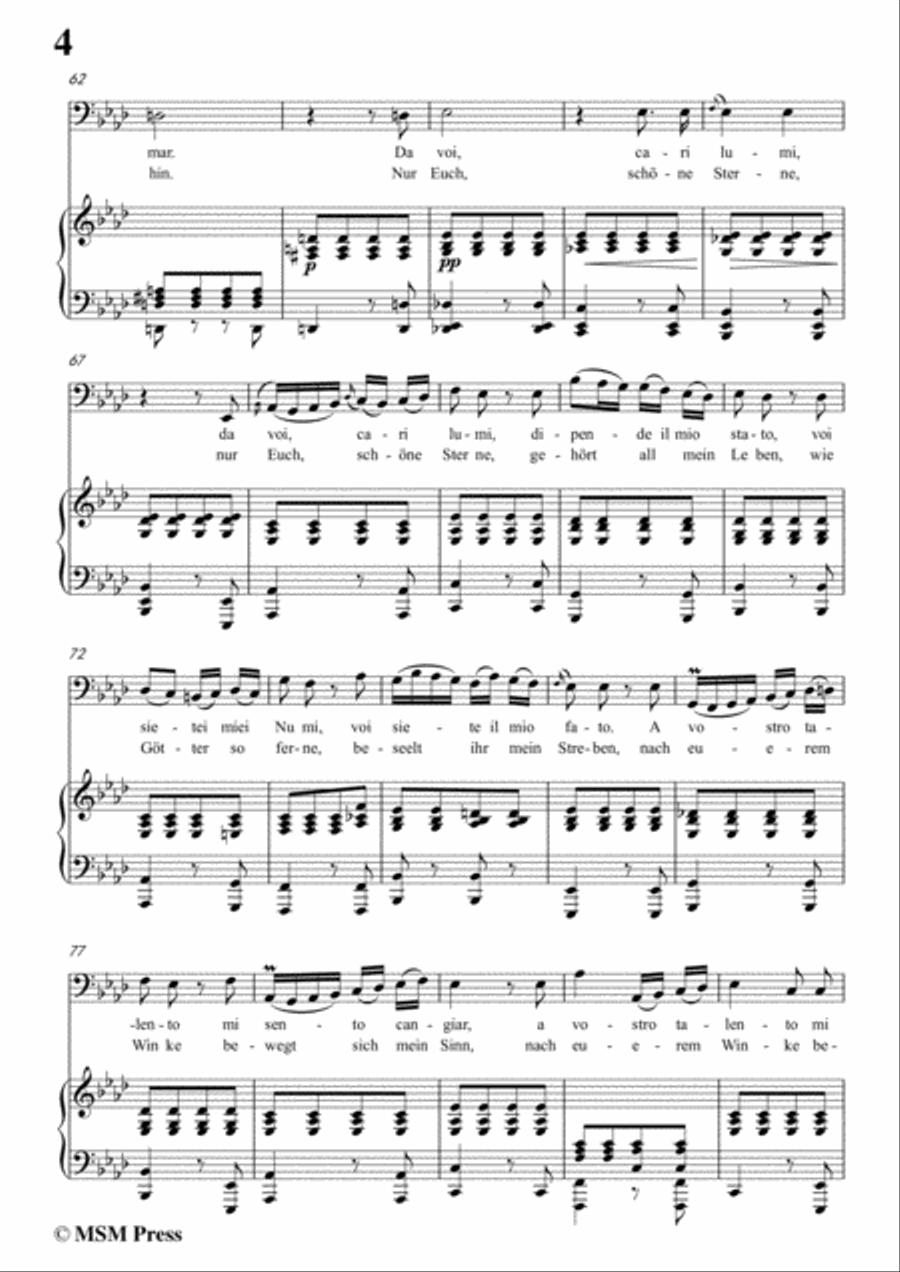 Schubert-L’incanto degli occhi,in A flat Major,Op.83,No.1,for Voice and Piano Voice Solo scores gallery preview page 6