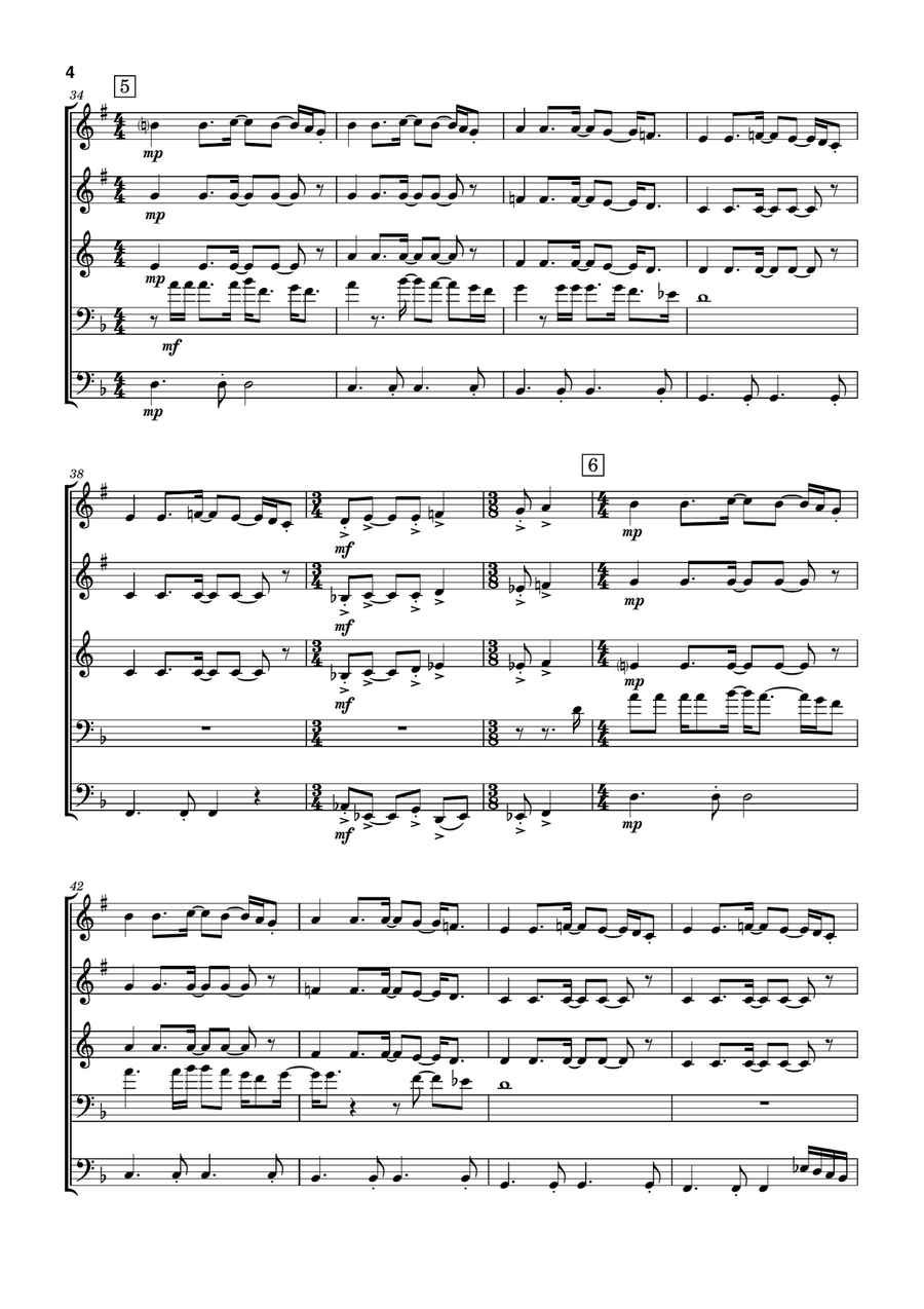 Macarthur Park Brass Quintet scores gallery preview page 4