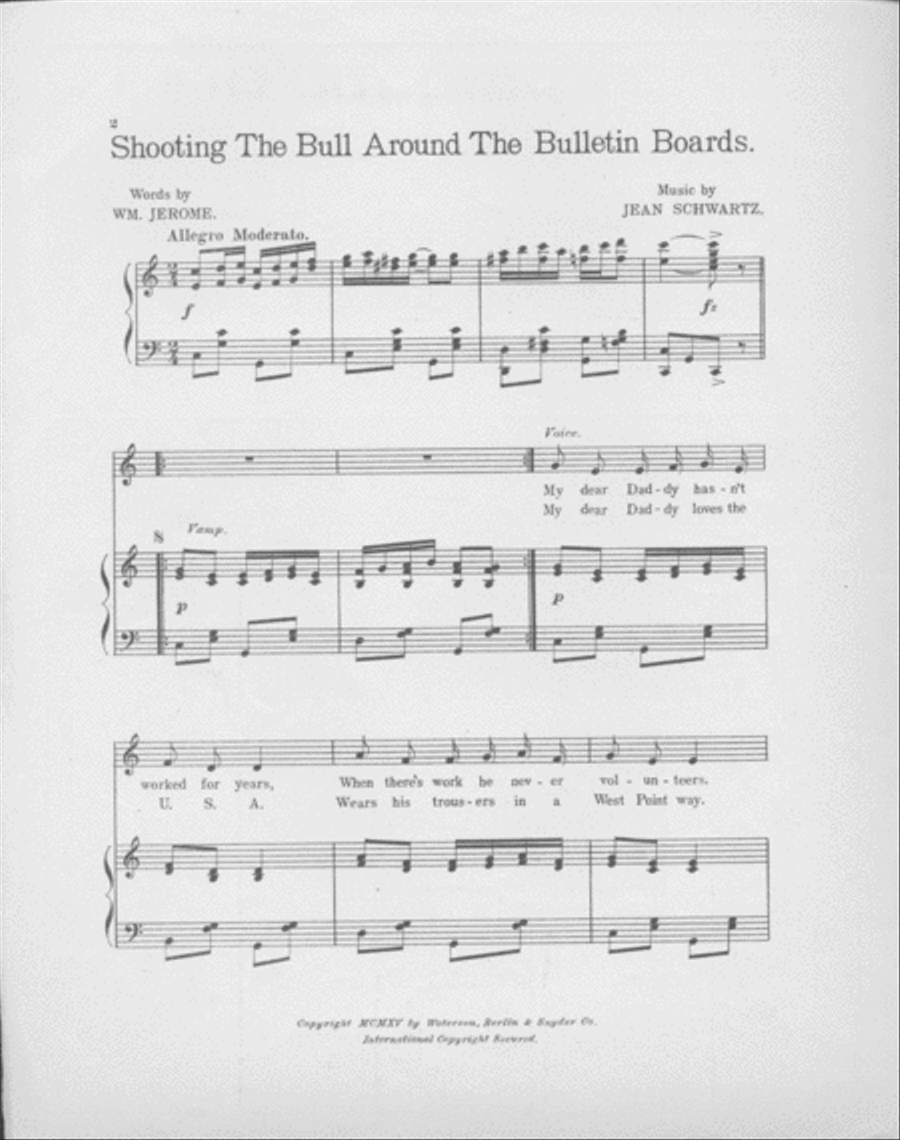 Shooting the Bull Around the Bulletin Boards Voice scores gallery preview page 2
