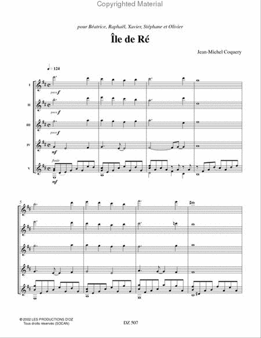 Île de Ré Guitar Ensemble scores gallery preview page 2