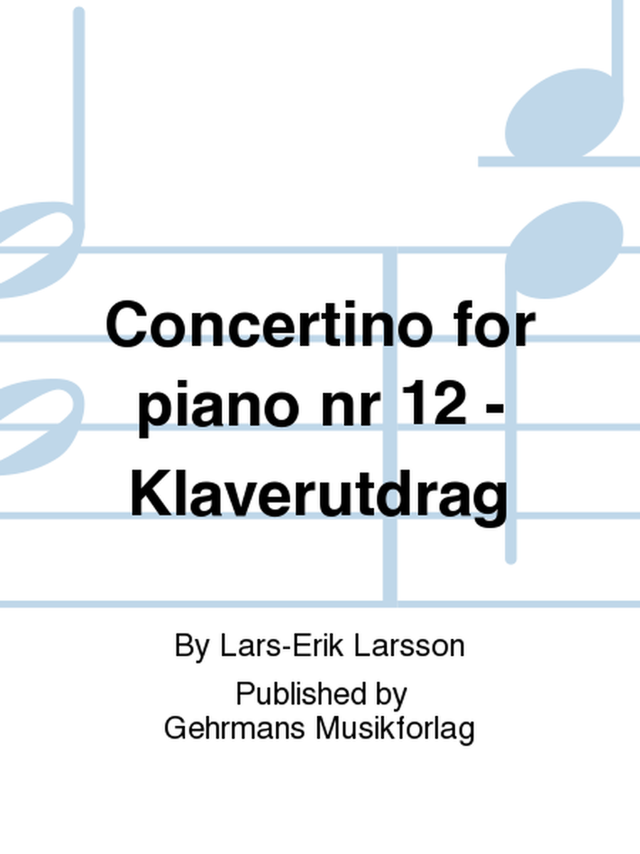 Concertino for piano nr 12 - Klaverutdrag