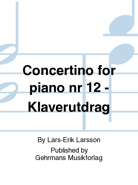 Concertino for piano nr 12 - Klaverutdrag