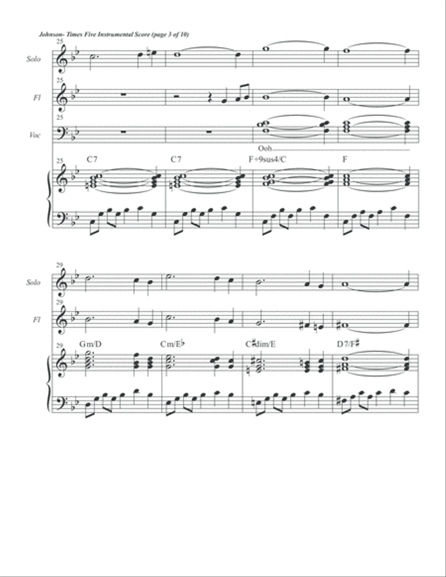 Times Five Inst. Solo Score Flute scores gallery preview page 5
