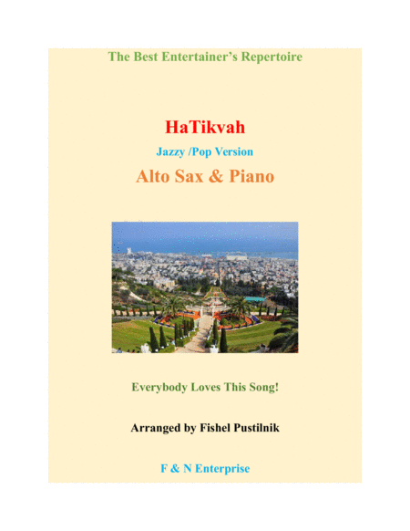 "HaTikvah"-Piano Background for Alto Sax and Piano (Jazz/Pop Version) image number null