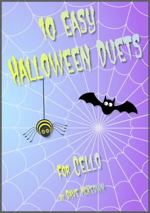 Book cover for 10 Easy Halloween Duets for Cello
