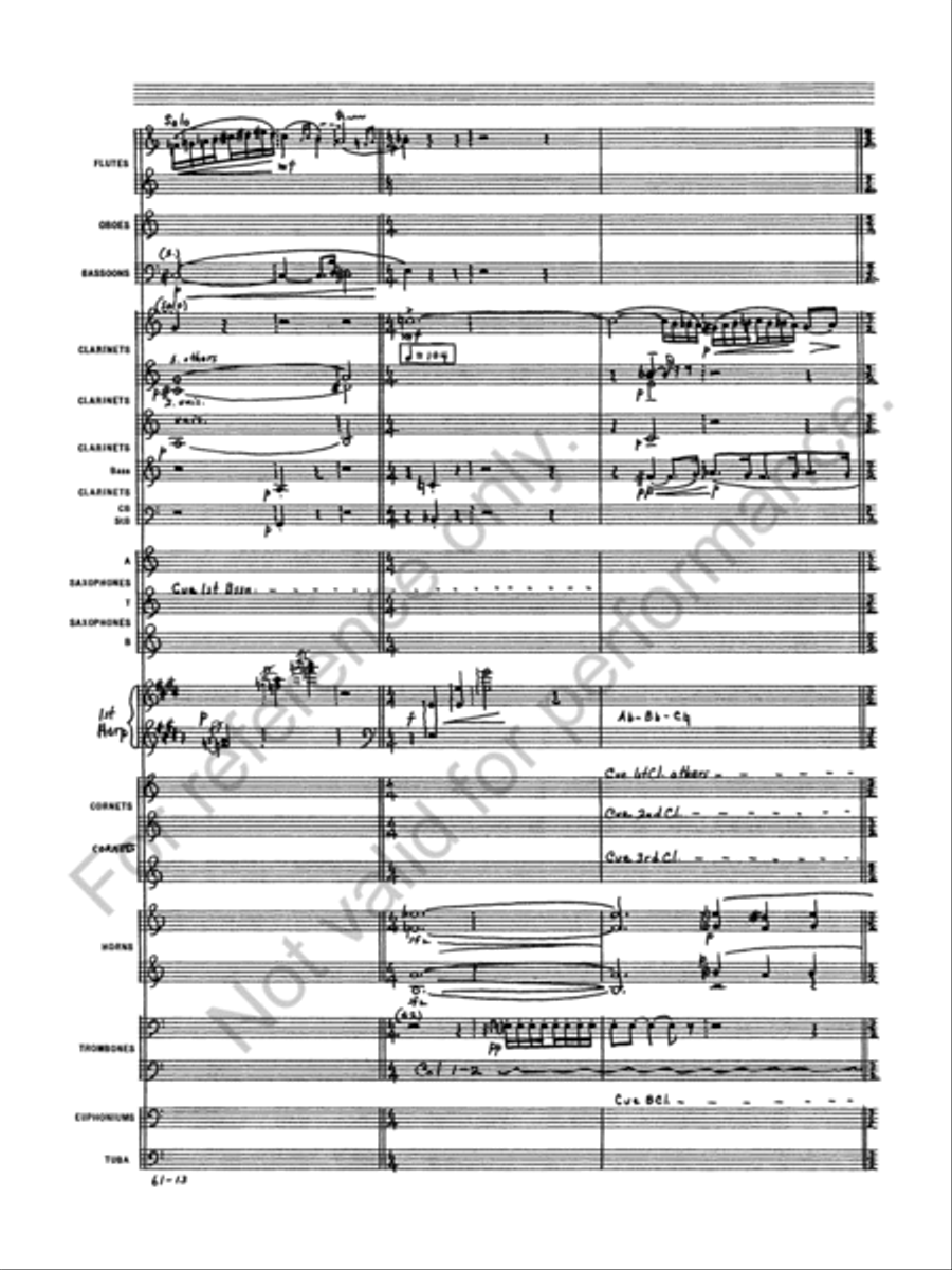 Prelude to the Afternoon of a Faun Concert Band scores gallery preview page 15