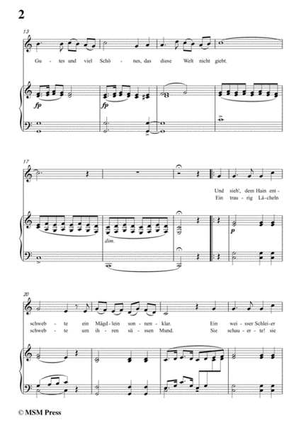 Schubert-Die Erscheinung,Op.108 No.3,in C Major,for Voice&Piano image number null