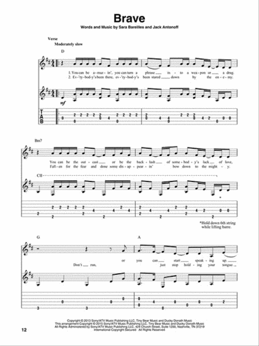Fingerpicking Popular Hits Acoustic Guitar scores gallery preview page 6