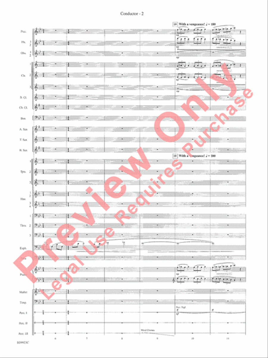 The Winds of Poseidon (from The Odyssey (Symphony No. 2)) Concert Band scores gallery preview page 6
