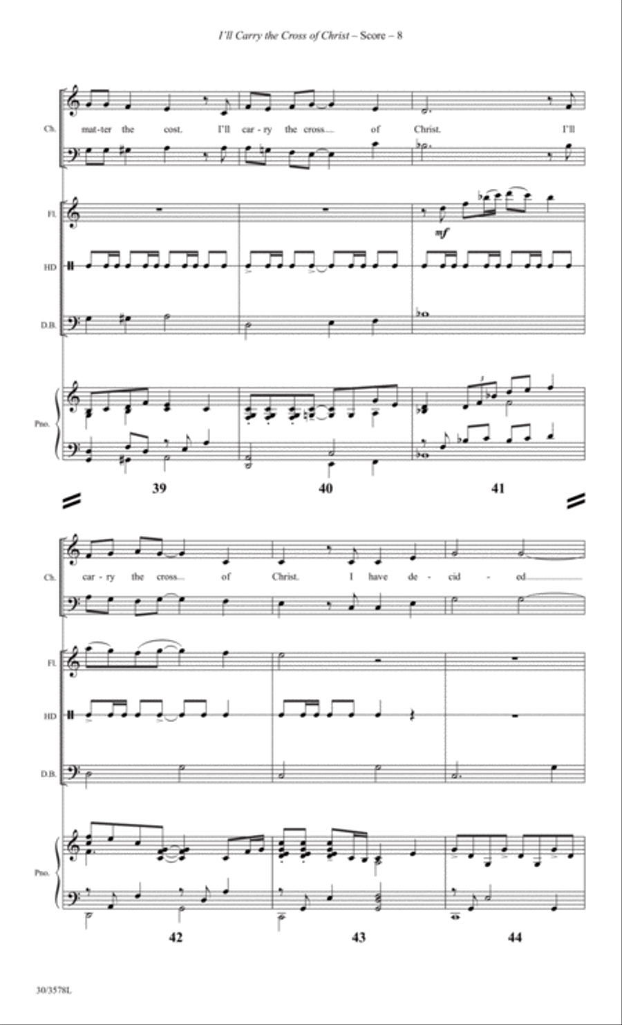 I'll Carry the Cross of Christ - Instrumental Ensemble Score and Parts Choir scores gallery preview page 10