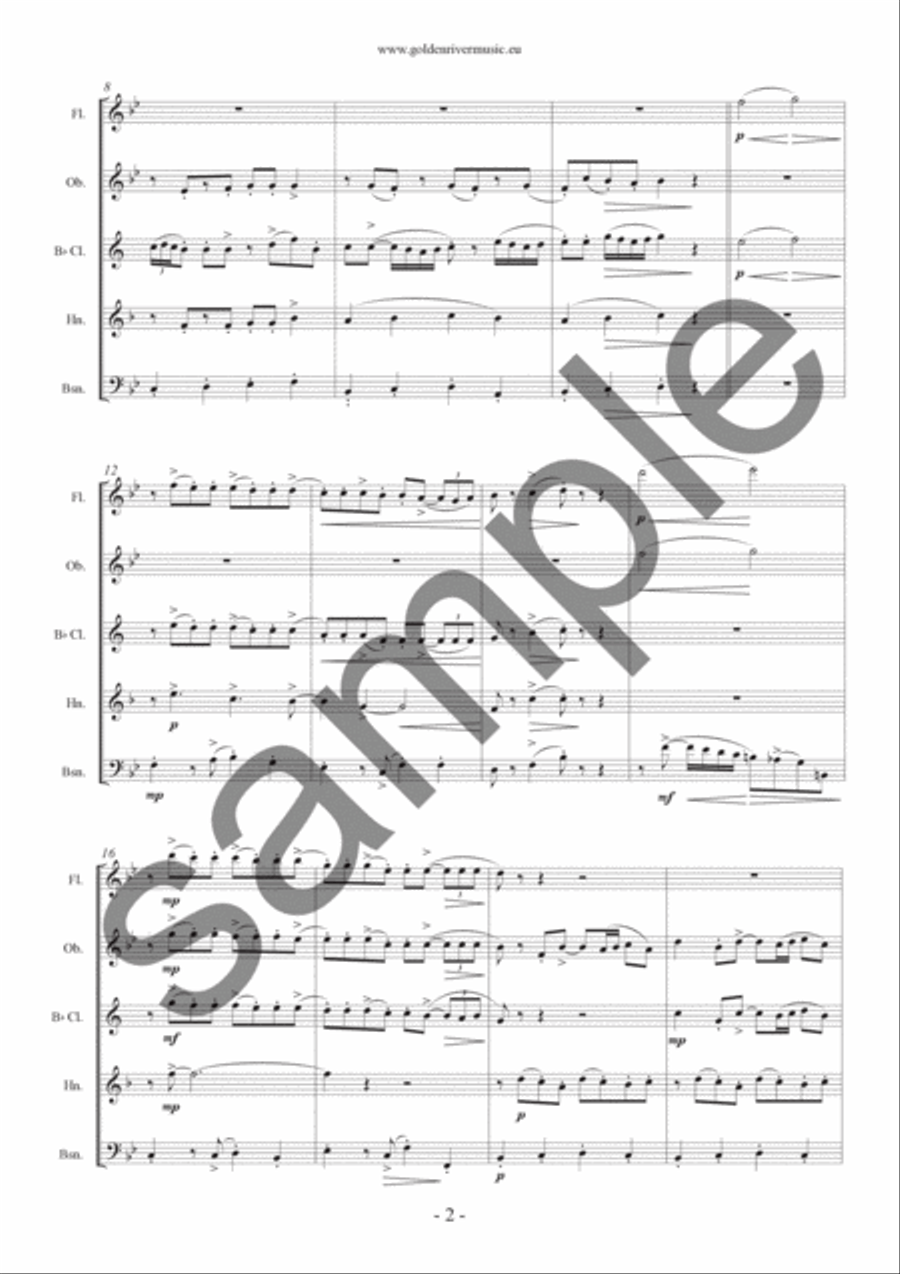 Eine kleine Tangomusik Eine kleine Tangomusik Woodwind Quintet scores gallery preview page 3
